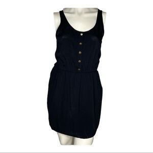 Honey Punch Lined Black Dress Cute Back Straps Sz Med